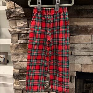 Plaid Kids Pants - Red and Green